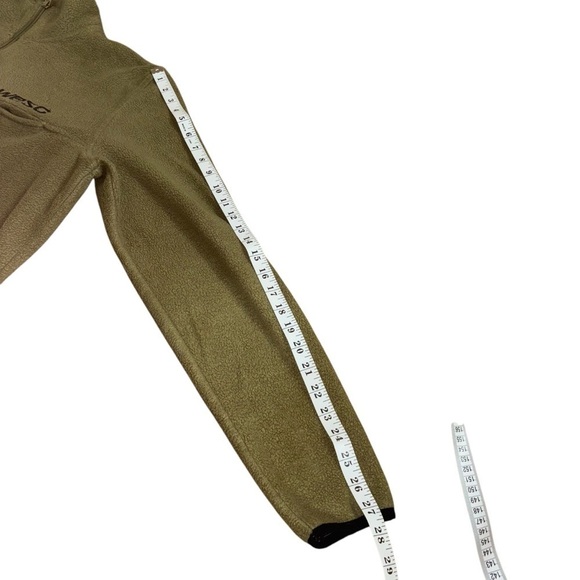 Wesc Olive Green Fleece Quarter Zip Pullover Jacket Women’s XL Men’s L Warm Cozy - Picture 11 of 14